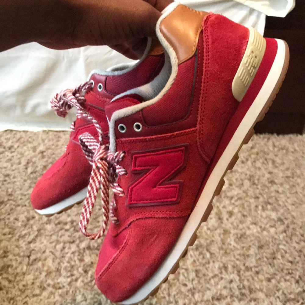 Red New Balance shoes